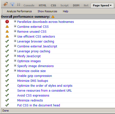Page Speed-tool in Firefox 3.5
