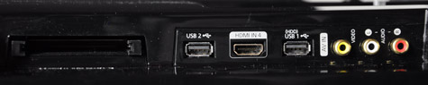 Samsung LE46B750 aansluitingen zijkant Samsung LE46B750 aansluitingen zijkant