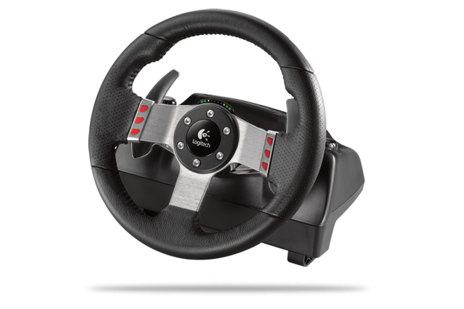 Logitech G27 Racing Wheel Aluminium, Grijs, Rood, Zilver, Zwart