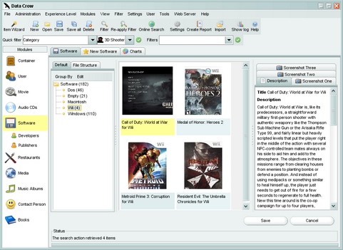 Data Crow screenshot (481 pix)