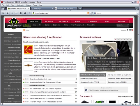 Opera 10.00 final screenshot (481 pix) Opera 10.00 final screenshot (481 pix)