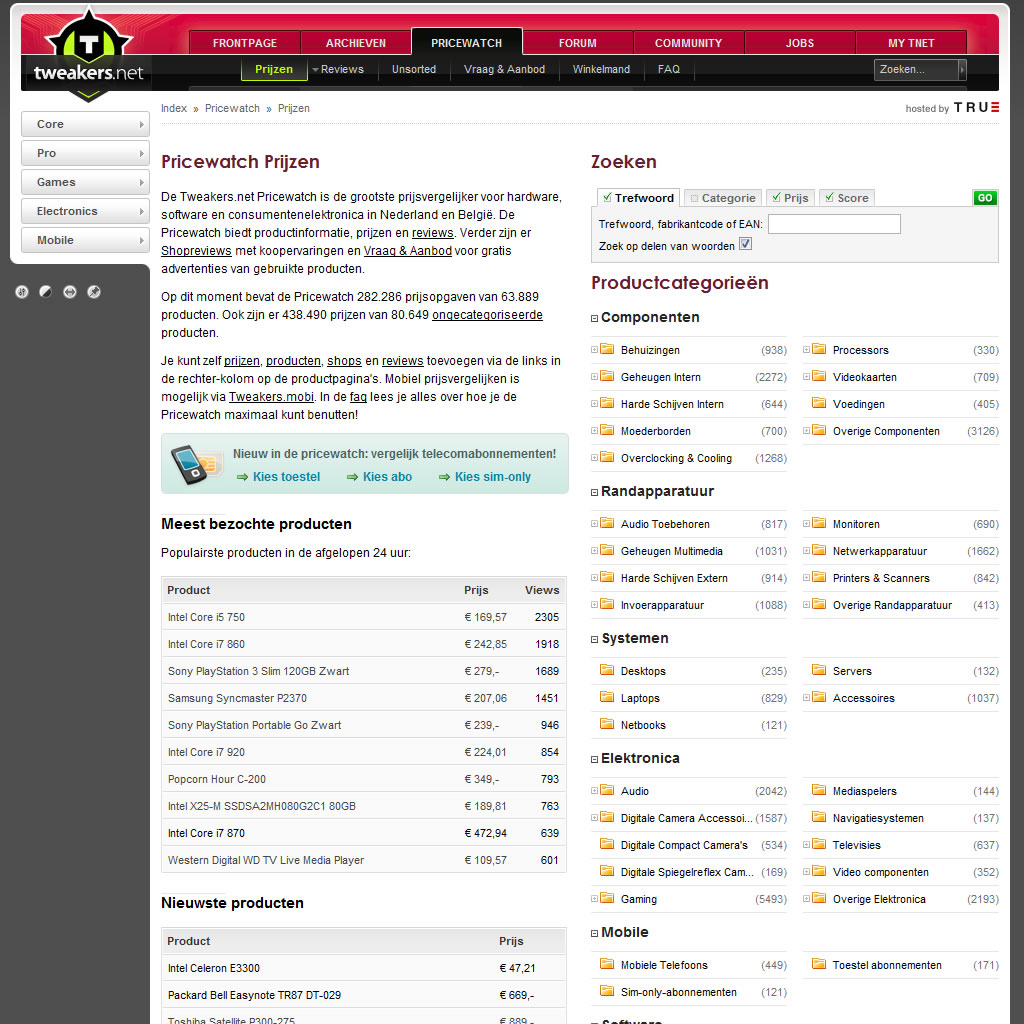 Tweakers.net blikt vooruit op Pricewatch 3.0 - Beeld en geluid - .Plans ...