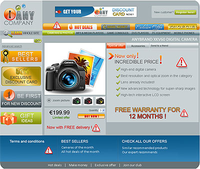 Een foute webwinkel, volgens de EU
