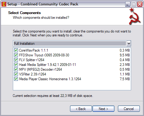Combined Community Codec Pack 9.9.2009 screenshot (481 pix)