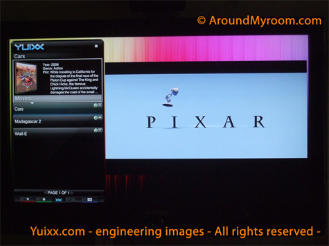 Screenshot van in aanbouw zijnde Yuixx-interface