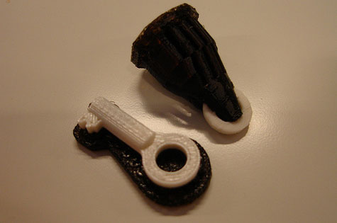 Geprinte, plastic handboei-sleutel