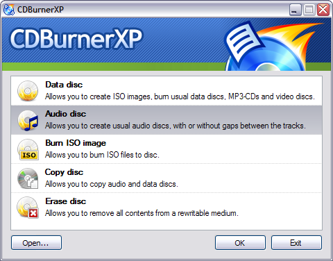 CDBurnerXP screenshot (480 pix) CDBurnerXP screenshot (480 pix)