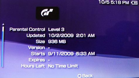 Nieuwe eigenschappen bij game-info op PSP Go