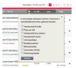 Pricewatch 3.0 speckolom selectie