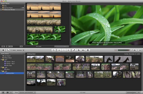 Apple iMovie screenshot (481 pix)