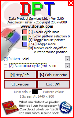 Dead Pixel Tester 3.00 screenshot Dead Pixel Tester 3.00 screenshot