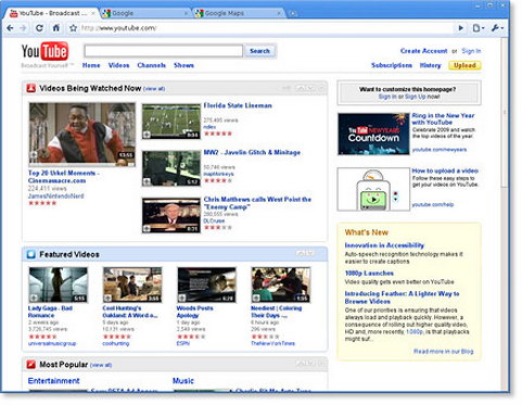 Google Chrome voor Linux screenshot (481 pix)
