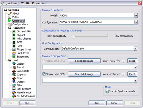 WinUAE 2.0.0 screenshot (481 pix)