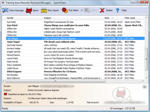 Spamihilator screenshot