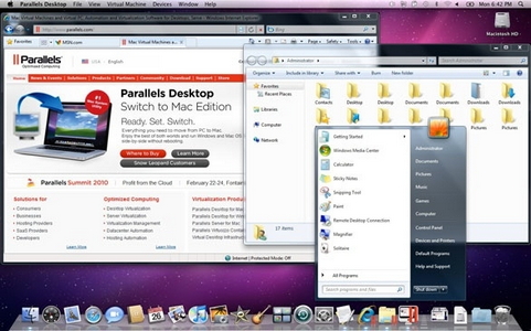 Parallels Desktop 5.0 screenshot (481 pix)