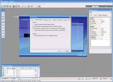 KoolMoves screenshot (481 pix)