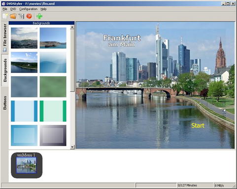 DVDStyler screenshot (481 pix)