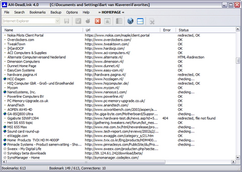 AM-DeadLink 4.0 screenshot (481 pix)