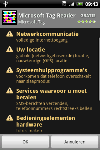 Microsoft Tag screenshots
