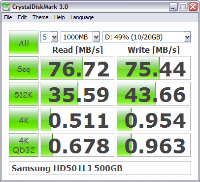 CrystalDiskMark screenshot