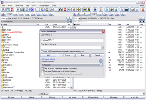 Total Commander 7.55 bèta 1 screenshot