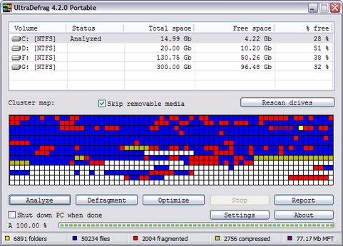 UltraDefrag 4.2.0 screenshot (481 pix) UltraDefrag 4.2.0 screenshot (481 pix)
