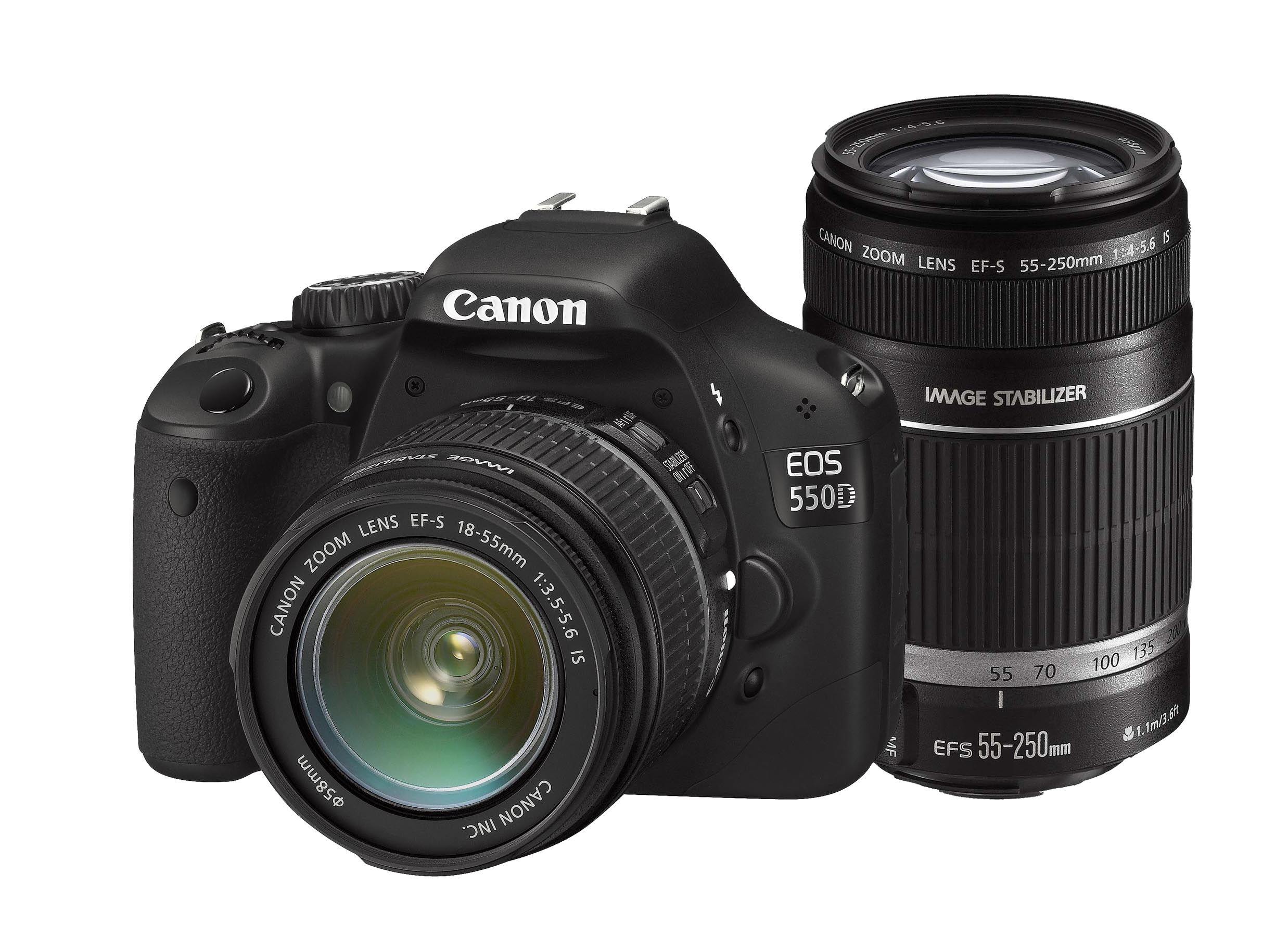 Canon EOS 550D + EF-S 18-55mm IS + EF-S 55-250mm IS Zwart: beste
