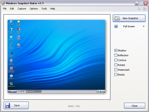 WinSnap 3.5 screenshot (481 pix)