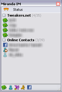 Miranda IM 0.8.2.3 screenshot Miranda IM 0.8.2.3 screenshot