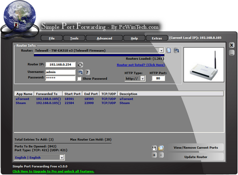 Simple Port Forwarding 3.0.0 screenshot