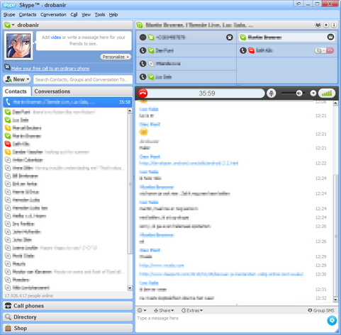 Skype for Windows 4.2 screenshot (481 pix)