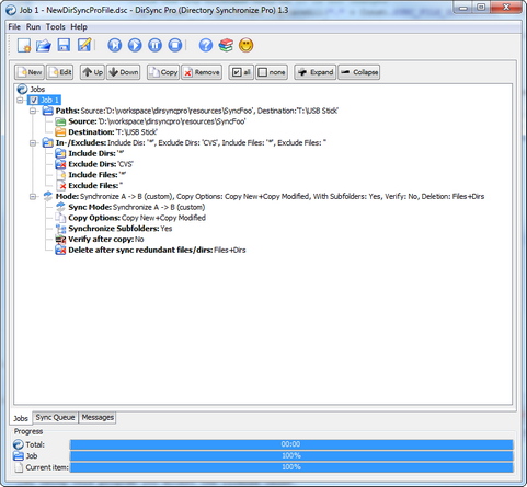DirSync Pro 1.3 screenshot (481 pix)