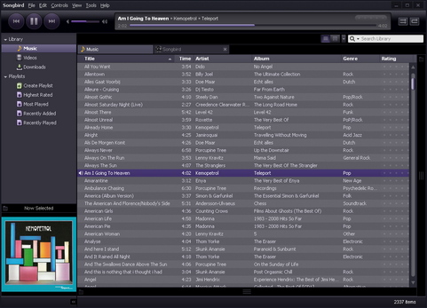 Songbird 1.7.2 screenshot