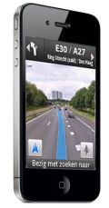 Mockup: iPhone 4 met Google Maps Navigatie