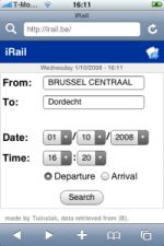 iRail (screenshot: iPhoneclub.nl)