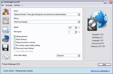 MyDefragPowerGUI 1.0.0 screenshot (481 pix) MyDefragPowerGUI 1.0.0 screenshot (481 pix)
