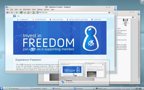 KDE Development Platform, Applications en Plasma Desktop screenshot