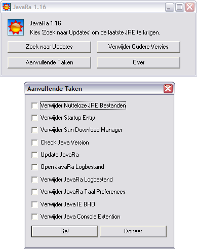 JavaRa 1.16bèta screenshot JavaRa 1.14 screenshot