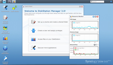 Synology Disk Station Manager 3.0 screenshot (481 pix)