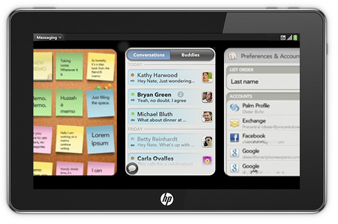 Mockup: HP Slate met WebOS
