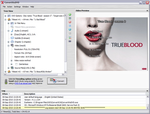 ConvertXtoDVD 4.1.1.334 screenshot (481 pix)