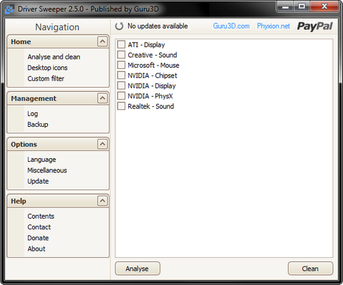 Driver Sweeper 2.5.0 screenshot