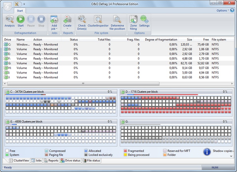 O&O Defrag 14 screenshot