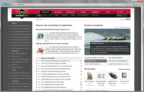 Microsoft Internet Explorer 9 screenshot