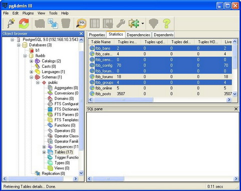 pgAdmin met PostgreSQL 9.0.0 pgAdmin met PostgreSQL 9.0.0