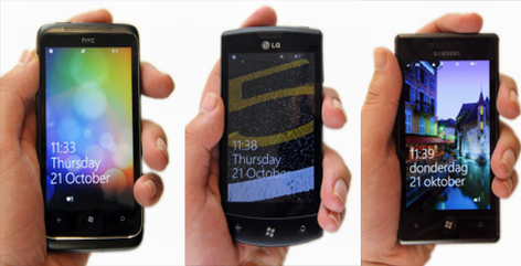 HTC Trophy 7, LG Optimus 7 en Samsung Omnia 7