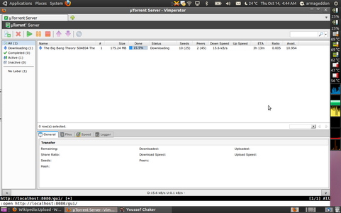 µTorrent Linux screenshot