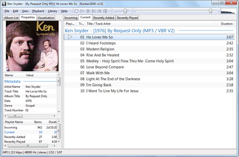 foobar2000 1.0 screenshot