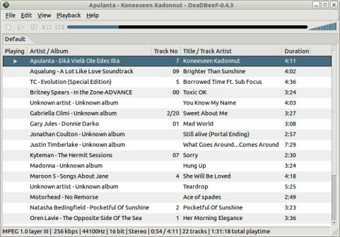 DeaDBeeF screenshot (481 pix)