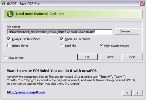 doPDF 7.2 build 353 screenshot (481 pix) doPDF 7.2 build 353 screenshot (481 pix)
